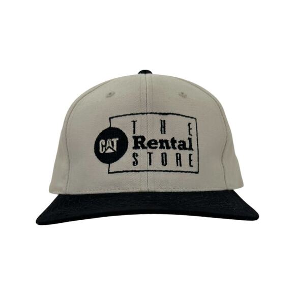 Tan Black Caterpillar Ball Cap Hat - CAT The Rental Store - Strapback Hat Cap - Picture 2 of 8